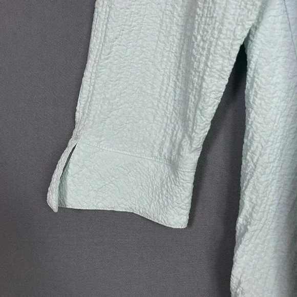 Habitat Soft Crinkle Womens Top Size Medium M Textured Long Sleeve Button Tunic - Picture 8 of 11